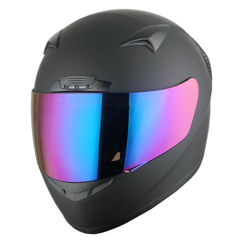1STORM Motorcycle Bike Full FACE Helmet Booster MATT Black; Size L (59-60 CM) - Image 3